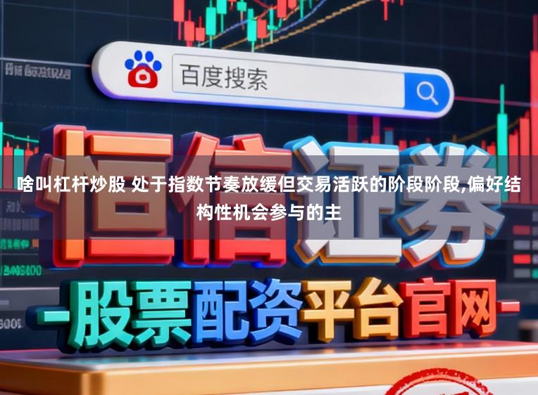 啥叫杠杆炒股 处于指数节奏放缓但交易活跃的阶段阶段,偏好结构性机会参与的主
